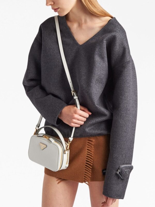 Prada triangle-logo leather shoulder bag - Image 2