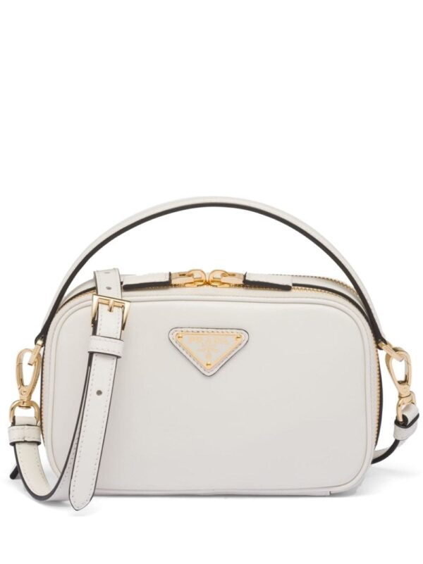 Prada triangle-logo leather shoulder bag