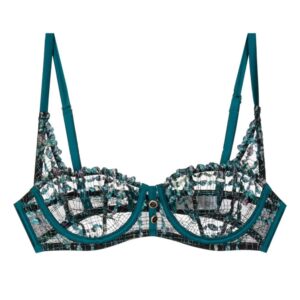 Fleur Du Mal  tweed-detail moulded cup bra