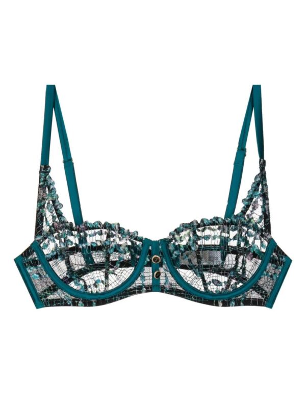 Fleur Du Mal  tweed-detail moulded cup bra