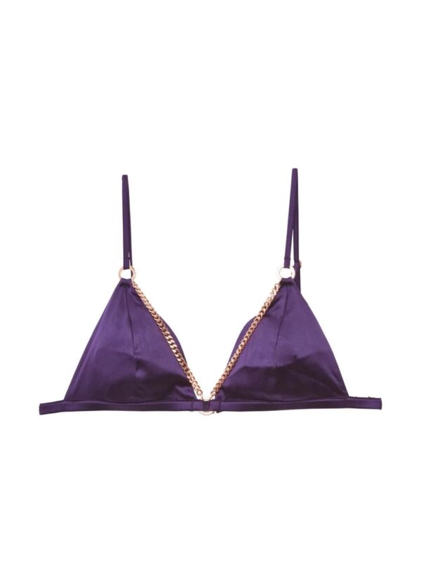 Fleur Du Mal  Chain Luxe triangle bra