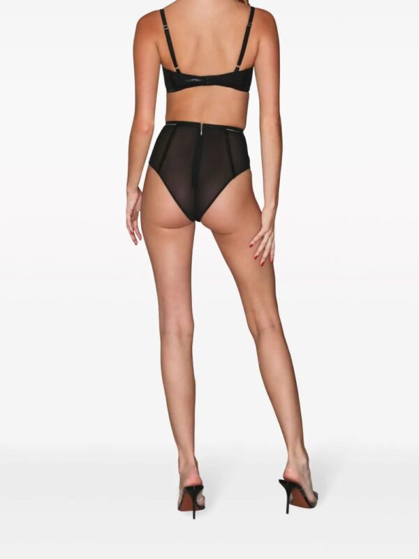Fleur Du Mal  Brilliant rhinestone-embellished boned bralette - Image 3