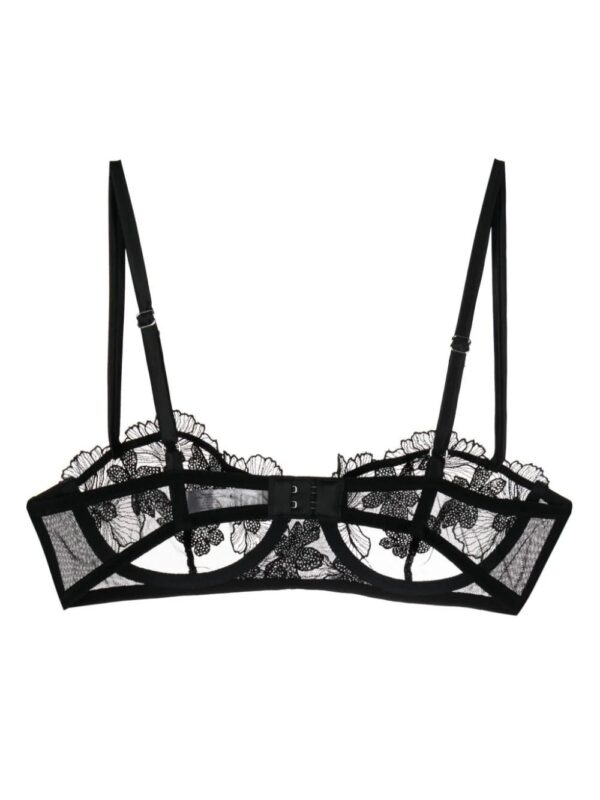 Fleur Du Mal  Violet floral-lace balconette bra - Image 2