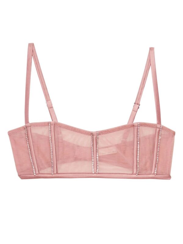 Fleur Du Mal  Brilliant crystal-embellished boned bralette