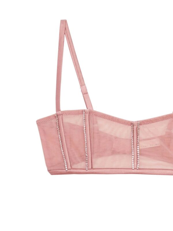 Fleur Du Mal  Brilliant crystal-embellished boned bralette - Image 2