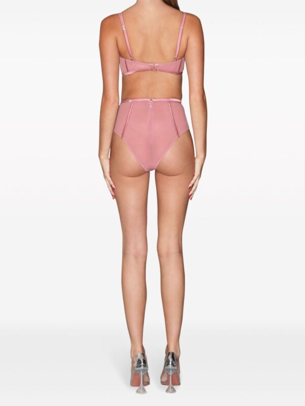 Fleur Du Mal  Brilliant crystal-embellished boned bralette - Image 4