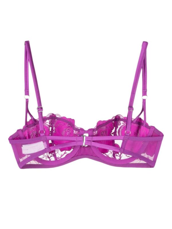Fleur Du Mal  Rose logo-embroidered balconette bra - Image 2