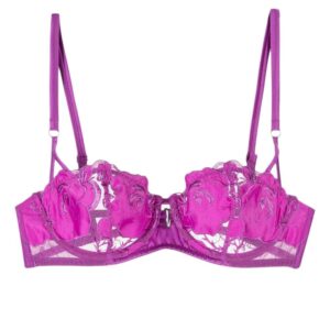 Fleur Du Mal  Rose logo-embroidered balconette bra
