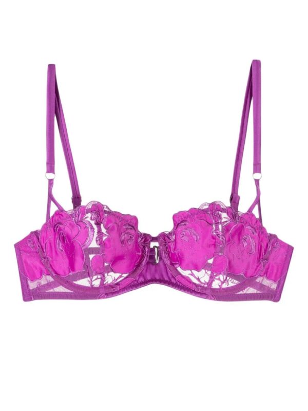 Fleur Du Mal  Rose logo-embroidered balconette bra