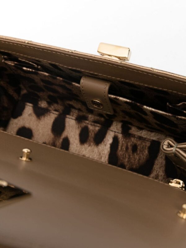 Dolce & Gabbana logo-plaque quilted leather shoulder bag - Image 5