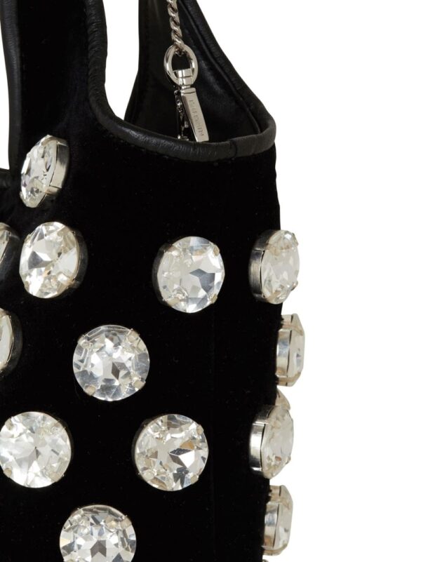Balmain crystal-embellished velvet tote bag - Image 5