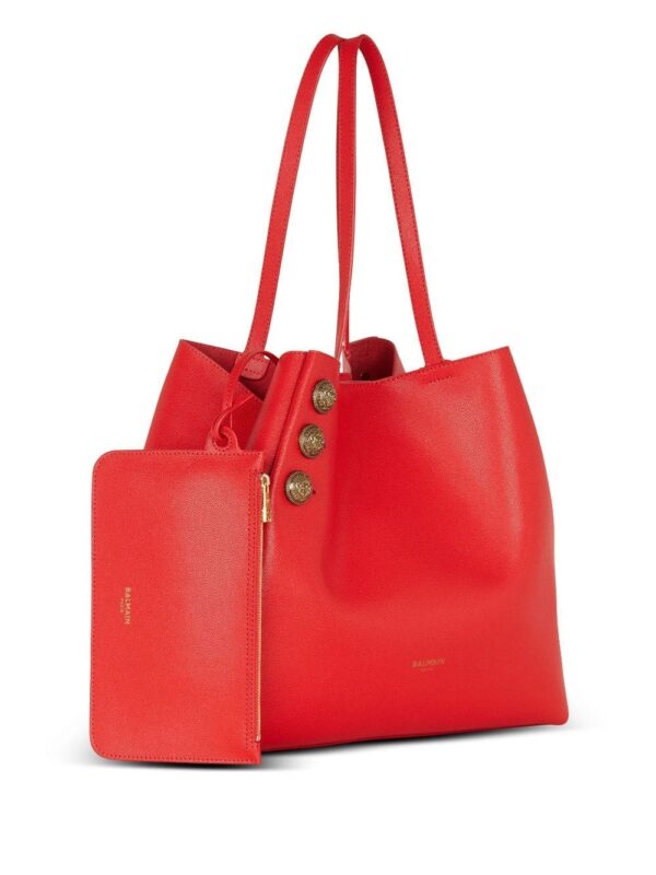 Balmain Emblème leather tote bag - Image 4