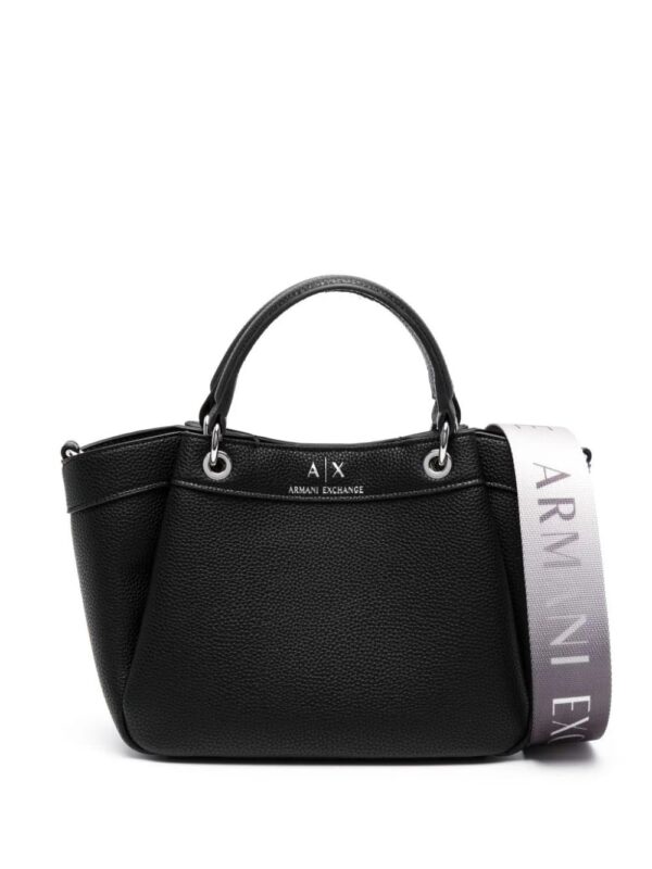 Armani Exchange  logo-debossed grained-texture tote bag