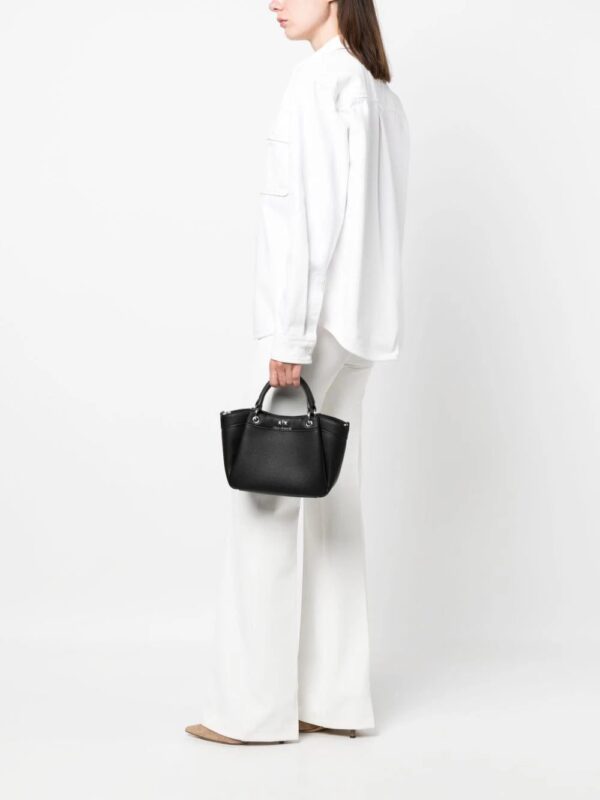 Armani Exchange  logo-debossed grained-texture tote bag - Image 2