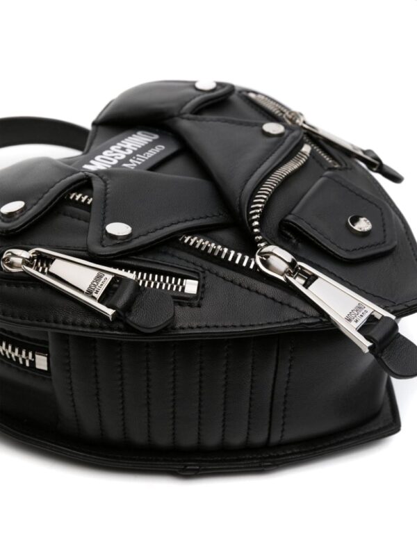 Moschino Biker heart-shaped tote bag - Image 4