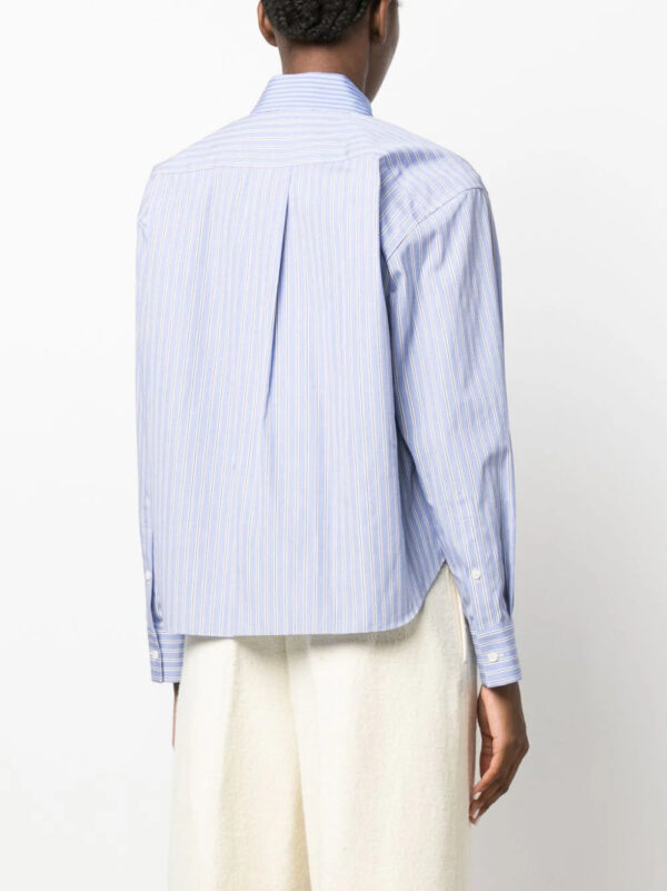 sacai  striped panelled cotton shirt - Image 4