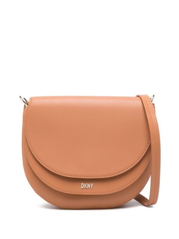 DKNY logo-lettering leather crossbody bag