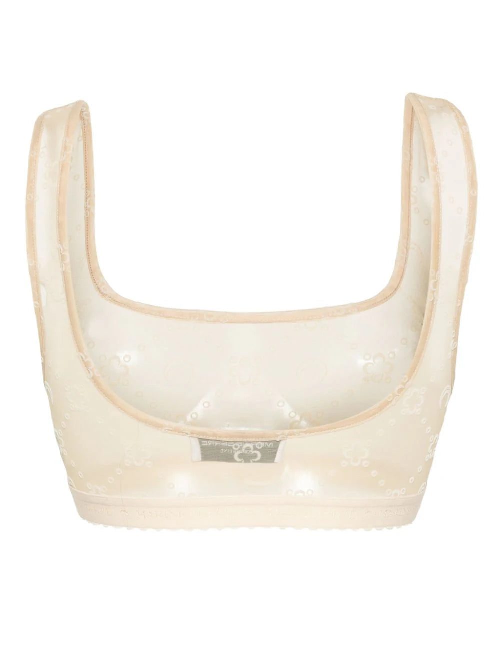 Marine Serre Moonogram flocked tulle bralette - Image 2