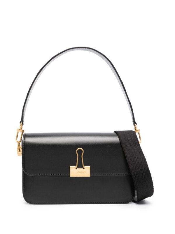 Off-White Binder leather shoulder bag