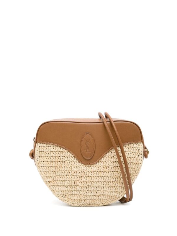 Saint Laurent Le Coeur raffia crossbody bag