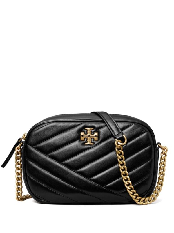 Tory Burch logo-plaque quilted crossbody bag
