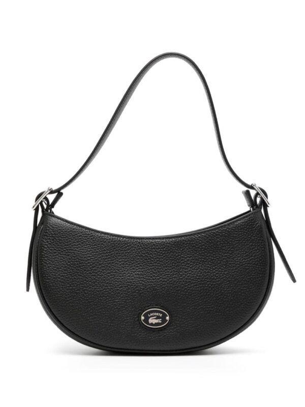 Lacoste logo-plaque leather shoulder bag