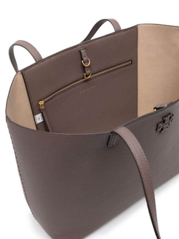 Tory Burch McGraw logo-plaque leather tote bag - Image 5