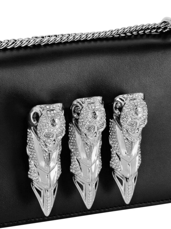 Philipp Plein skull-appliqué leather shoulder bag - Image 3