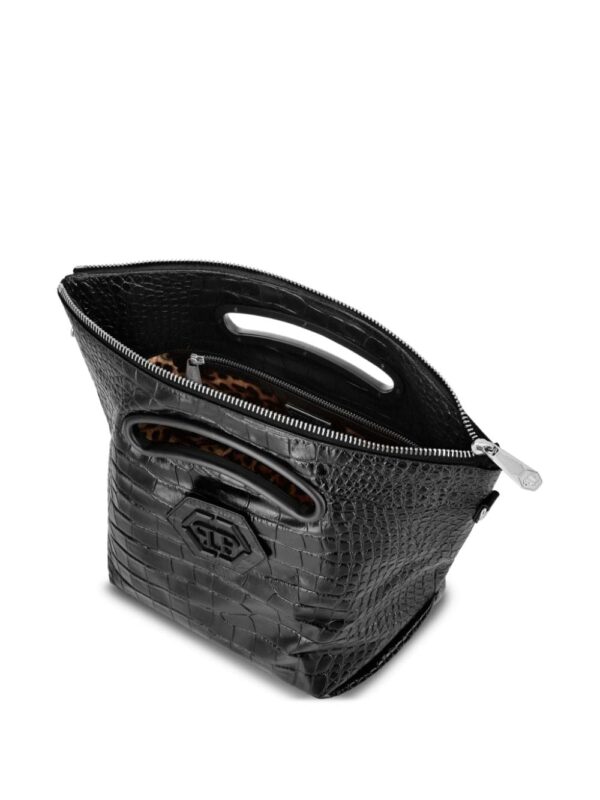 Philipp Plein logo-plaque crocodile-embossed tote bag - Image 3