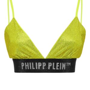 Philipp Plein  logo-underband rhinestone bra