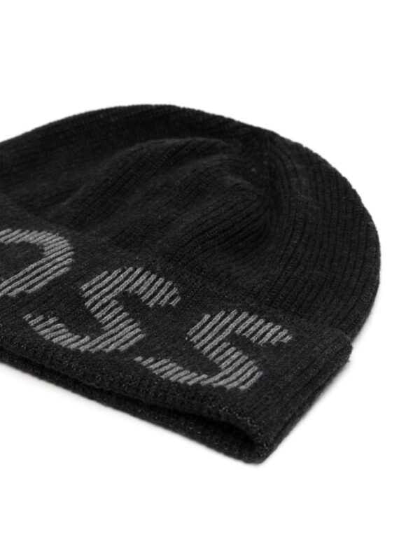 BOSS logo-print knitted beanie - Image 2