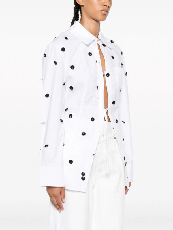 Jacquemus  La Chemise Lavoir Brodée embellished shirt - Image 3