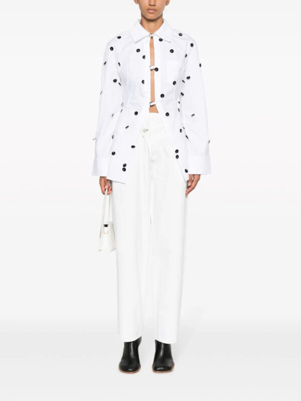 Jacquemus  La Chemise Lavoir Brodée embellished shirt - Image 2