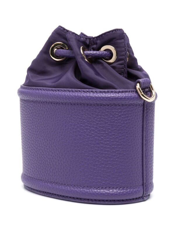 Versace Jeans Couture logo-engraved decorative-buckle bucket bag - Image 3