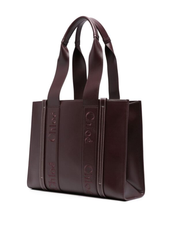 Chloé Woody leather tote bag - Image 3