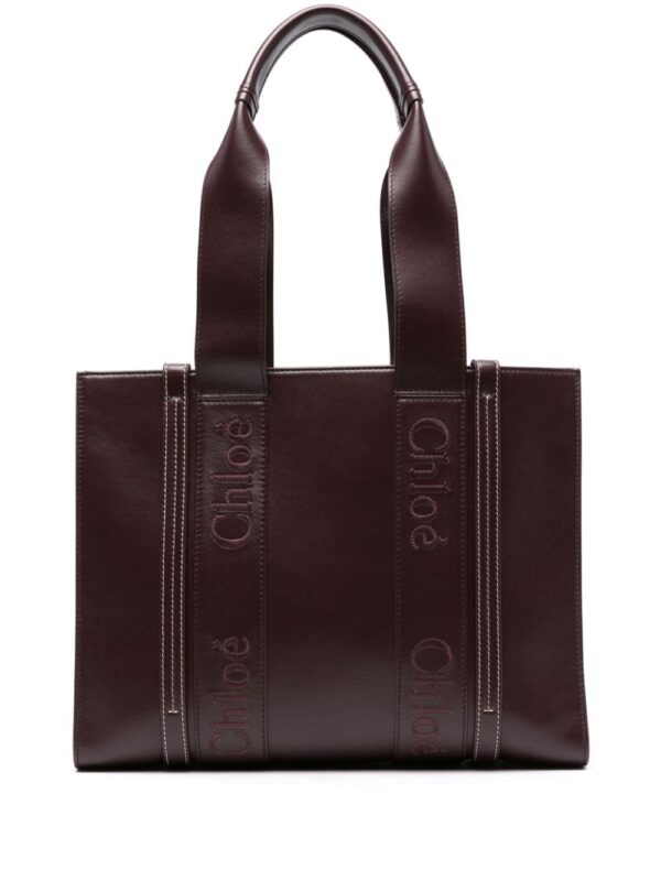 Chloé Woody leather tote bag