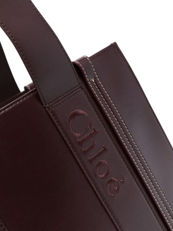 Chloé Woody leather tote bag - Image 4