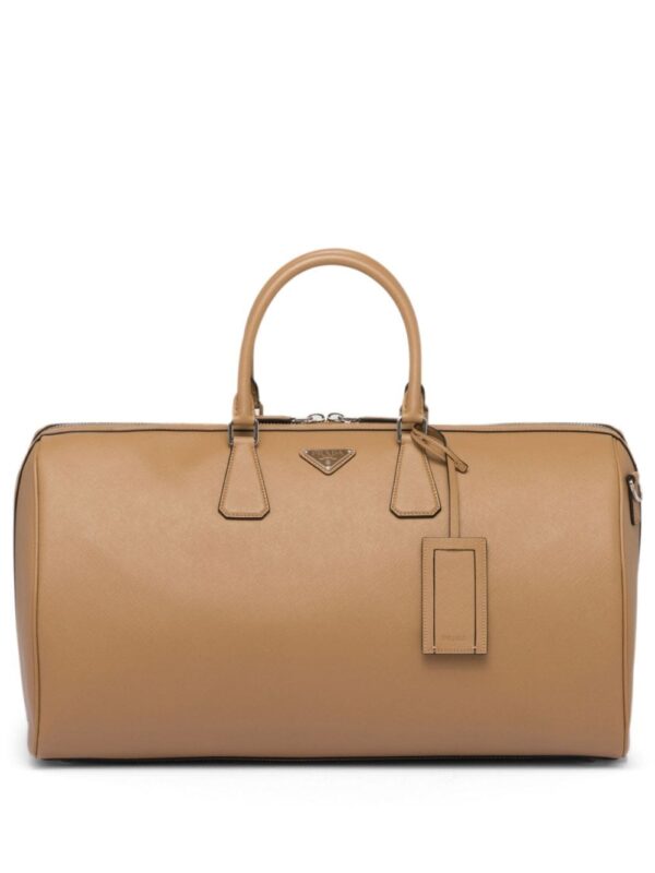 Prada triangle-logo leather bag