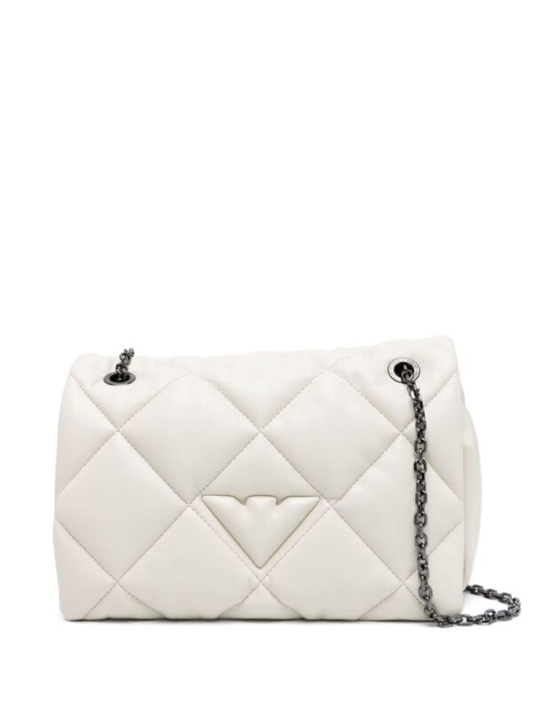 Emporio Armani logo-embossed quilted shoulder bag
