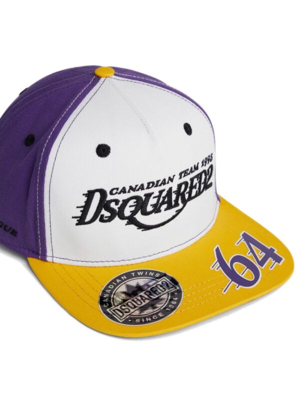 DSQUARED2 logo-embroidered colour-block cap - Image 4