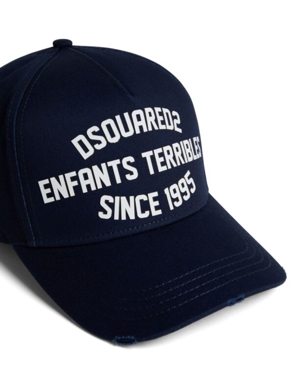 DSQUARED2 logo-print distressed baseball cap - Image 4