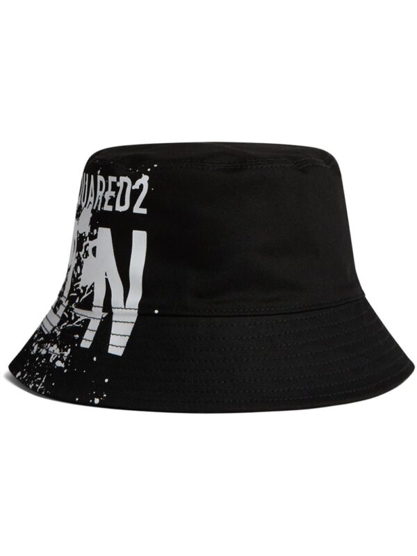 DSQUARED2 logo-print bucket hat
