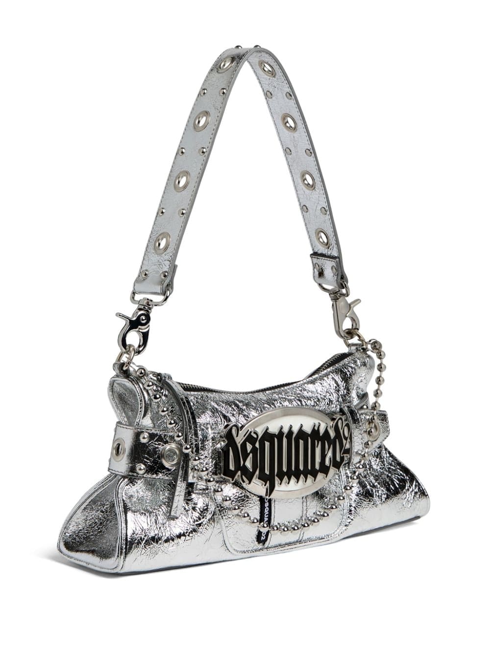 DSQUARED2 logo-plaque metallic shoulder bag - Image 5