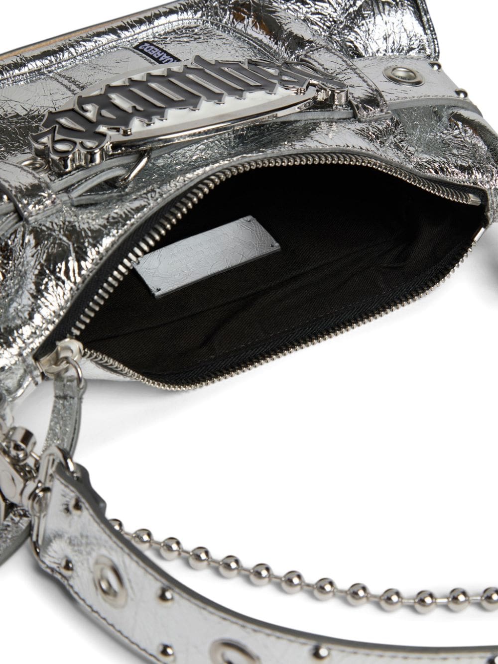 DSQUARED2 logo-plaque metallic shoulder bag - Image 4