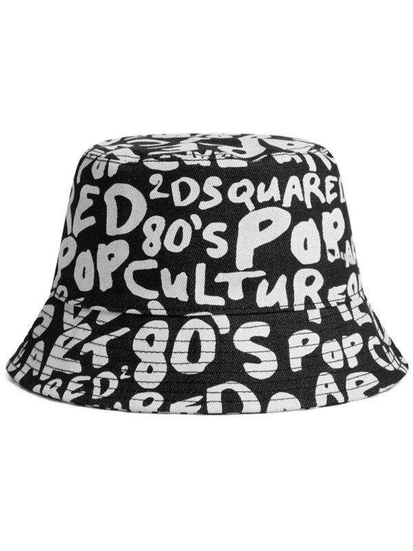 DSQUARED2 logo-print bucket hat