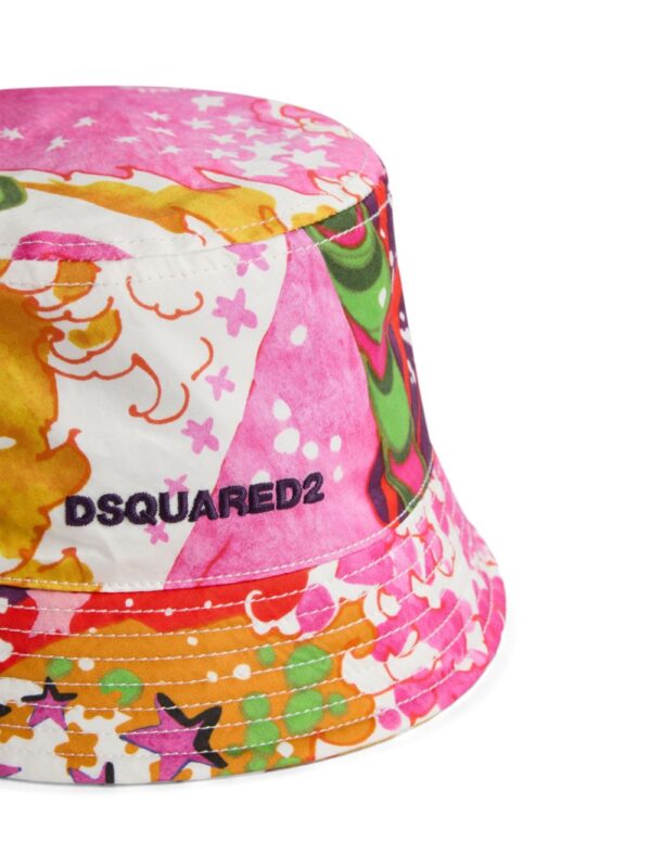 DSQUARED2 graphic-print embroidered bucket hat - Image 4