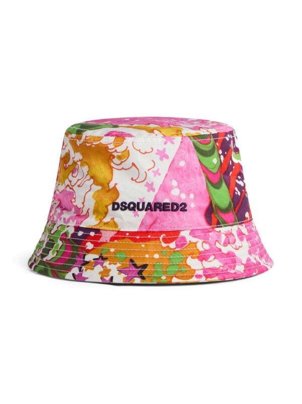 DSQUARED2 graphic-print embroidered bucket hat - Image 3