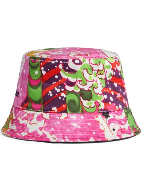 DSQUARED2 graphic-print embroidered bucket hat
