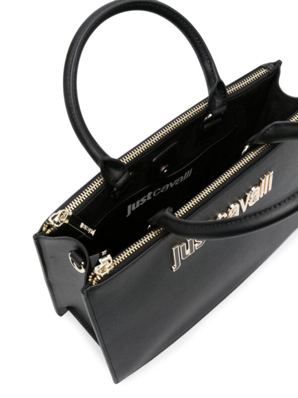 Just Cavalli logo-lettering faux-leather tote bag - Image 5