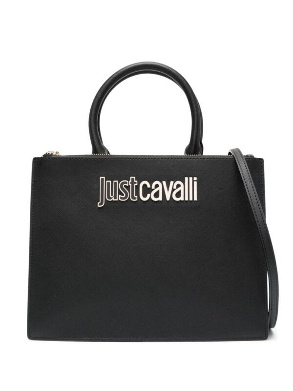 Just Cavalli logo-lettering faux-leather tote bag